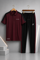 Men's 2Pcs Dry Fit Polo Shirt with Trouser | Modern Style Impress To Everyone