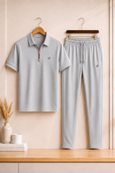 Men Slim Fit Casual Shirt Grey Seven